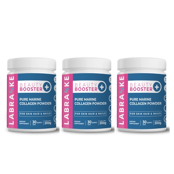 Triple Collagen set: BEAUTY BOOSTER + | Pure Marine Collagen Powder (3 units) Antiaging supplements